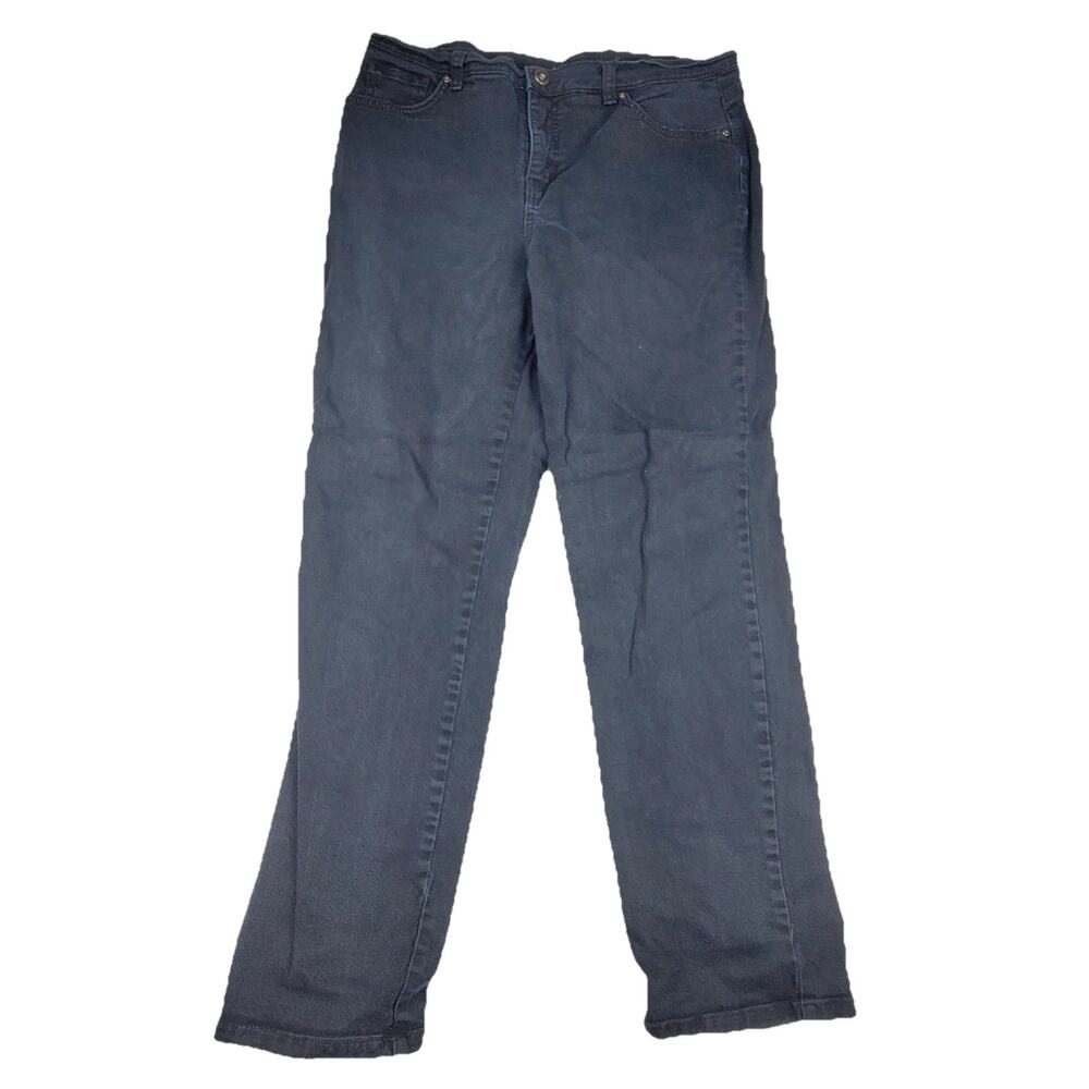 Style & Co Straight Leg Jeans Womens 14 Blue Medium Wash Stretch Denim 33x29